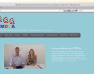 Print do desenvolvimento do site CMDCA Petrópolis pela PetroSite