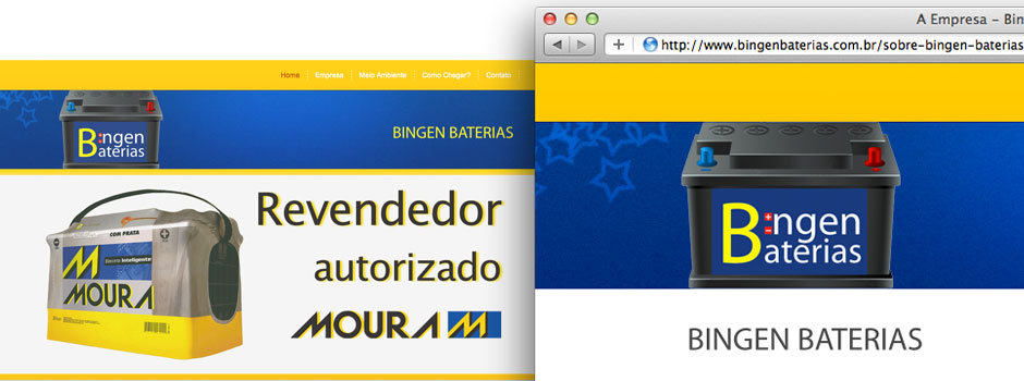 Criação de sites em Petrópolis Bingen Baterias pela Petrosite