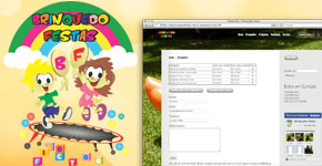 Criação de site para Brinquedo Festas desenvolvido pela PetroSite