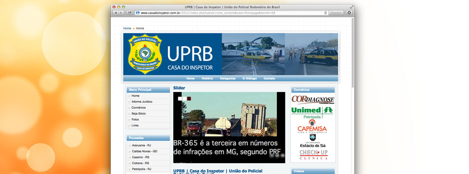 Reformulação de site  em Petrópolis para Casa do inspetor